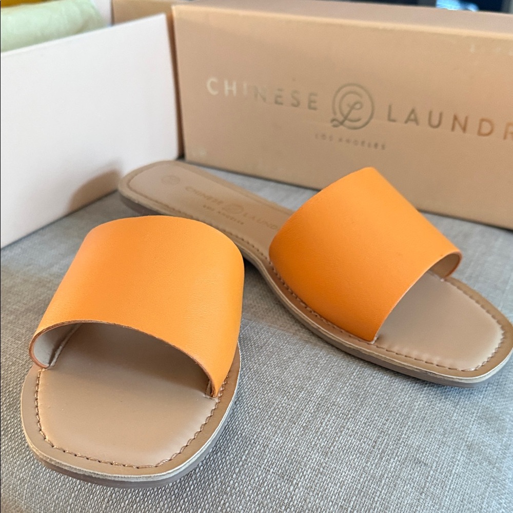 Chinese Laundry Vibrant Orange Slides